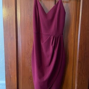 Elegant Burgundy Dress